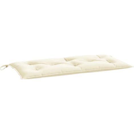 Coussin beige pour banc de jardin, mesurant 100 x 50 x 7 cm, en tissu Oxford. (1/5)