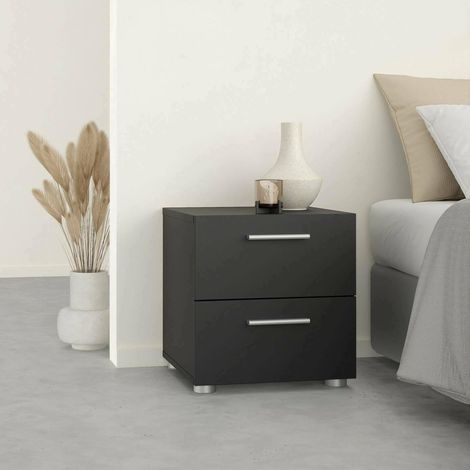 Chevet, Commode Basse, Table de Nuit, Étagère de Chevet, 40x40 h42 cm, Noir (1/5)