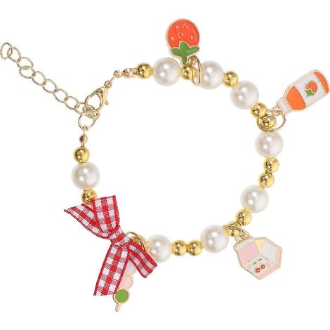 Collar con diseño de perlas para decoración, 2 piezas, collar para mascotas con colgante. (1/5)