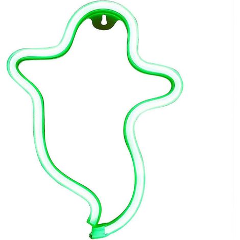 Ornement suspendu en forme de fantôme lumière néon led enseigne néon décorative Halloween pour fête (1/5)