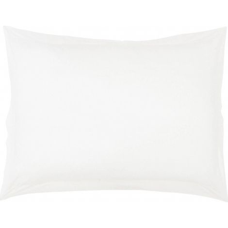 Taie d'Oreiller Unie en 100 % Coton Blanc 50x70 cm