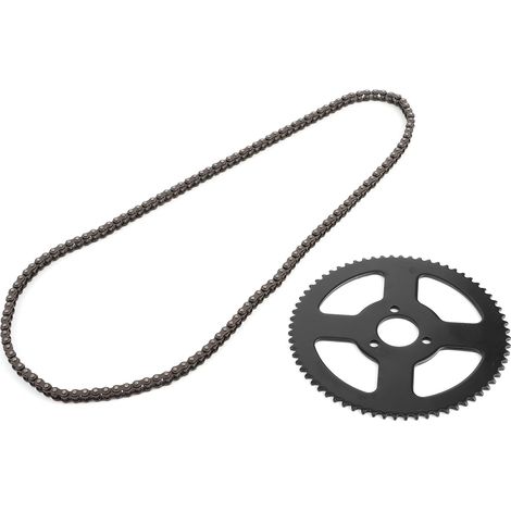 Chaîne 25H 144 maillons pignon arbre 2 temps pour mini moto électrique pocket bike ATV quad accessoire (1/5)