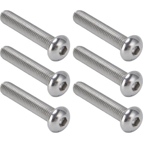 30-teiliges Set Innensechskantschrauben mit Knopfkopf, A2 Edelstahl, M10x1,5, Grobgewinde, M10x55 (1/5)