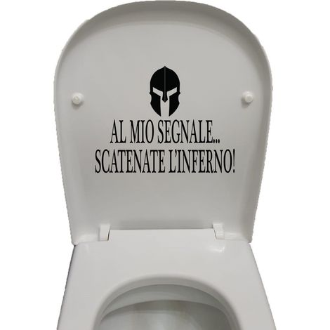Adesivo divertente per copriwater frase Gladiatore (1/2)