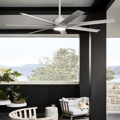 [GEBRAUCHT] B-Ware Beacon Deckenventilator Atlanta weiß 142cm leise GX53 LED dimmbar Fernbedienung (1/2)