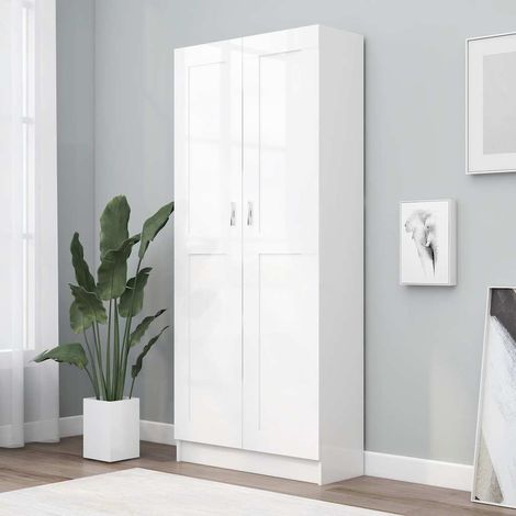 vidaXL Librería de madera de ingeniería blanco 82,5x30,5x185,5 cm (1/5)