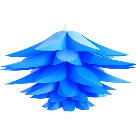 Lampe Puzzle Design Lotus Abat-Jour Lampe DIY Installation - Eclairage Fleur Salon - Suspension ou Lampadaire - Bleu