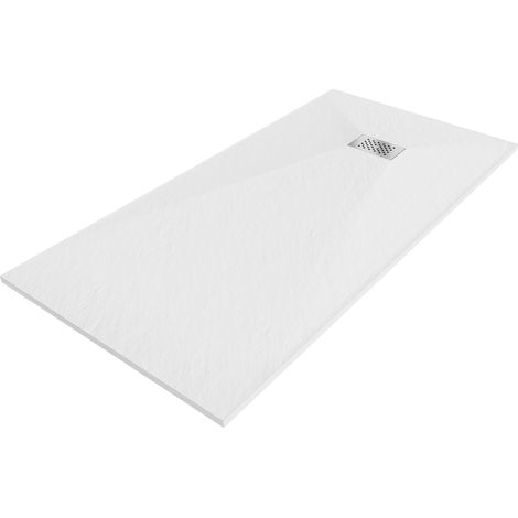 Mexen Hugo Rechteckige Duschwanne SMC 180 x 90 cm, weiß, Abdeckung inox - 42109018-X (1/5)