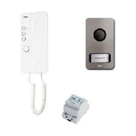 Kit citofono monofamiliare e bifamiliare urmet 1122/601, 4+n, completo di cornetta mirÒ e pulsantiera mikra