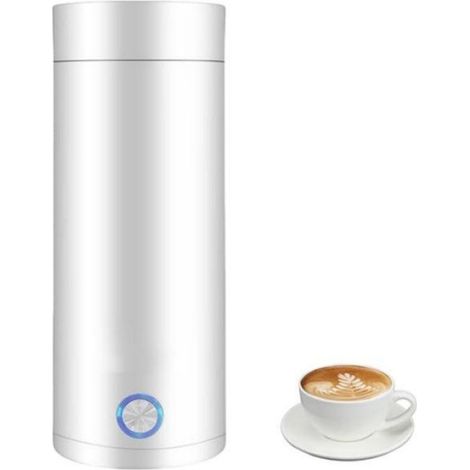 Bouilloire Portable - 400 ml - Électrique - Voyage Compacte - Acier Inoxydable 304 - Pour Maison Bureau Camping Voiture
