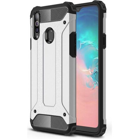 Funda protectora Tech Armor para Samsung Galaxy A20S, color plata. (1/5)