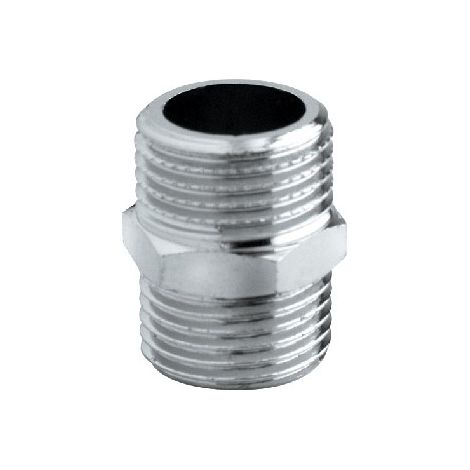 NIPPLES DOPPIO OTTONE CROMATO 1/8
