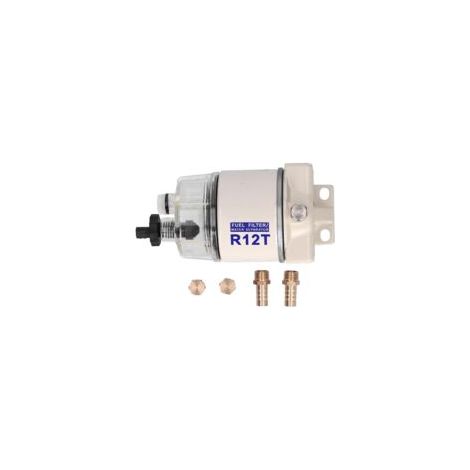 Separador de agua y filtro de combustible, separador de agua y filtro de combustible marino, caudal de 30 GPH con drenaje automático, repuesto para R12T