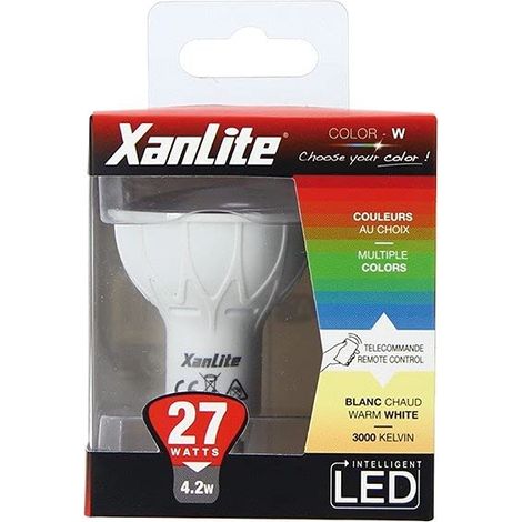 Ampoule Led Spot - Culot Gu10-4 -2W Cons. (27W Eq.) - Lumière Blanc Chaud Ou Lumière Rvb Avec Sa Télécommande (1/3)