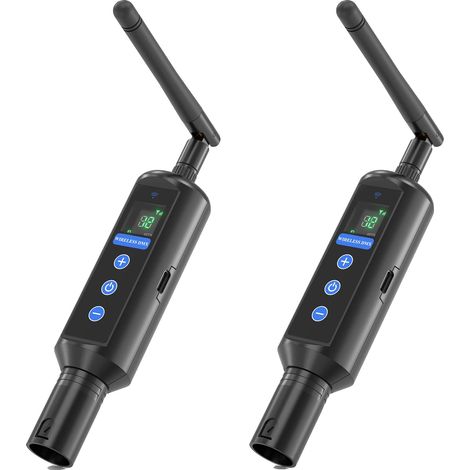 Émetteur DMX sans fil, écran OLED, antenne détachable, 2Pcs, Prise EU (1/2)