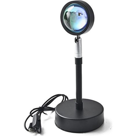 Lampe Projecteur Coucher De Soleil - LED RGB avec Télécommande Sans Fil - Pour Chambre Salon Fête - 1 Pièce (1/5)
