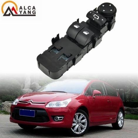 Interrupteur Porte Conducteur - Commande Lève-Vitre Miroir - Électrique - Pour Citroën C4 I 2004–2010 - 1 Pièce (1/4)