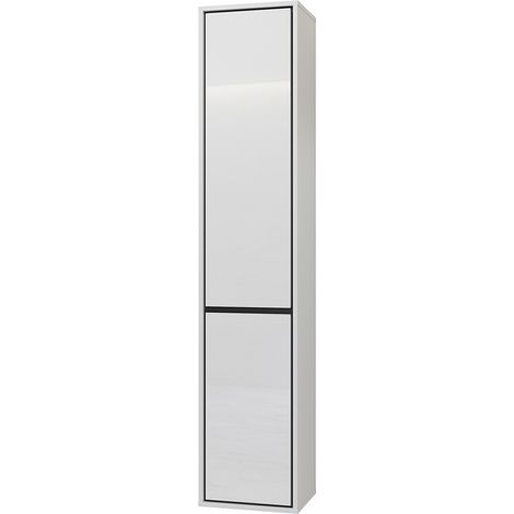 Hängende Badezimmersäule aus der Kollektion GOBI in Weiß und Schwarz.