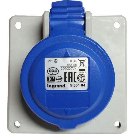 LEGRAND 555184 Base quadrata 16A 2P + TT 250V IP44 (1/3)