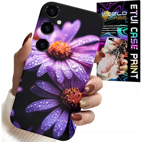 Custodia per Samsung Galaxy M55 5G - cover con fiori di margherita rosa (1/5)
