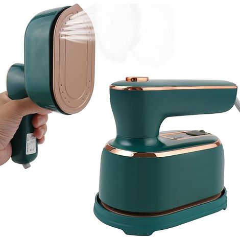 Fer à vapeur portatif pour vêtements, 1000W, chauffe rapide en 10s, rotation 180°, mini défroisseur compact, idéal maison, dortoir, voyage, pratique. (1/5)