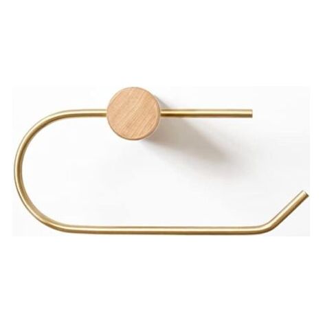 Loft Porte Papier en Bois Porte Rouleau de Papier Toilette Mural ou Adhésif Porte Serviettes Support Papier Toilette Support Serviettes pour Salle de Bains Minimal Design (1/4)