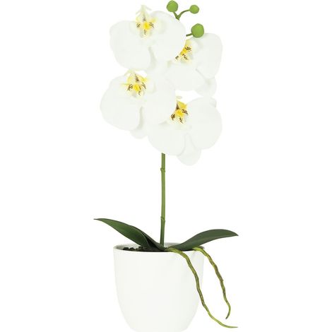 Orchidée artificielle blanche 35cm