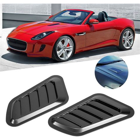 Autocollant décoratif ABS pour voiture, prise d'air, cache capot noir (1/5)
