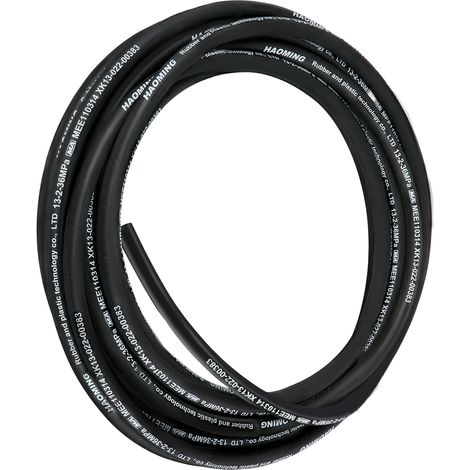 VEVOR Hydraulic Hose 50 Feet Rubber Hydraulic Hoses with 2 High-Tensile Steel Wire Braid, Inner Diameter 1/2 Inch, 5000 PSI Max, Bulk Hydraulic Hose -40 °F to 250 °F, Hydraulic Oil Flexible Hose (1/5)