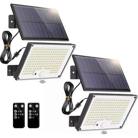 LED-Solar-Außenleuchte mit 3 Beleuchtungsmodi, kabelloser Solar-Bewegungsmelder, wasserdichte Wandleuchte, solarbetrieben, für Garten, Zaun und Hof (1/4)