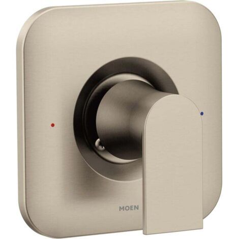 Poignée de douche moderne à pression équilibrée Moen Genta LX, nickel brossé, valve requise, T2471BN (1/5)