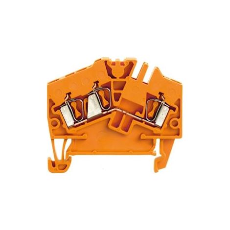 bloc de jonction - passage - a ressort - zdu - 2.5 mm2 - 800 v - 24a - orange - weidmuller 1706050000