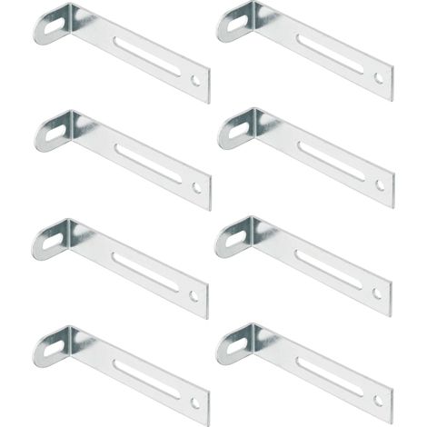 Cyclingcolors – 8x équerre de fixation étagère acier à visser 77 x 15 x 21 mm – Assemblage universel pour bois – Support meuble lit table étagère armoire (1/2)