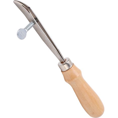 Crémaillère à Cuir Extérieure Portable avec Poignée en Bois et Métal Durable pour Sangles, Ceintures et Portefeuilles (1/5)