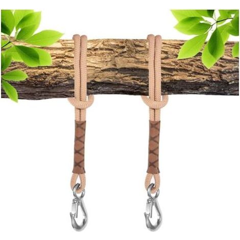 Baumschaukel-Aufhängung, 2 Stück 60 cm verstellbare Hängematten-Aufhängeseile mit Karabiner, Baumschaukel-Aufhängungsset (1/5)