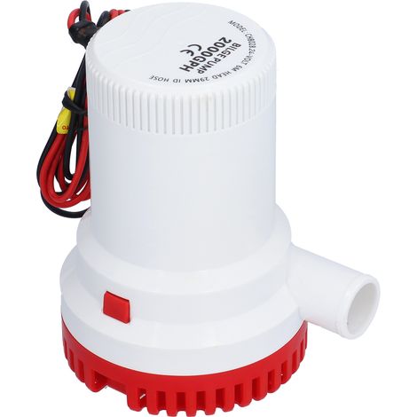 Pompe de cale submersible 24V DC 2000GPH, silencieuse et multifonction pour bateau, bassin ou étang (1/5)