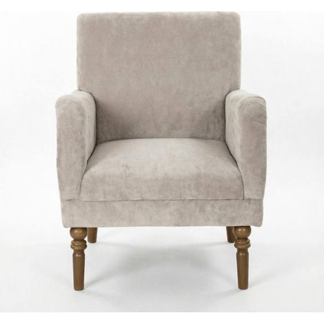 Fauteuil relax 70x75x88 cm en tissu gris, facile à monter pour salon ou bureau FloraGrace (1/5)