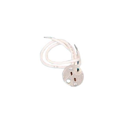 PORTALAMPADA IN STEATITE PER LAMPADE ALOGENE 12V- colore bianco - 5 pezzi