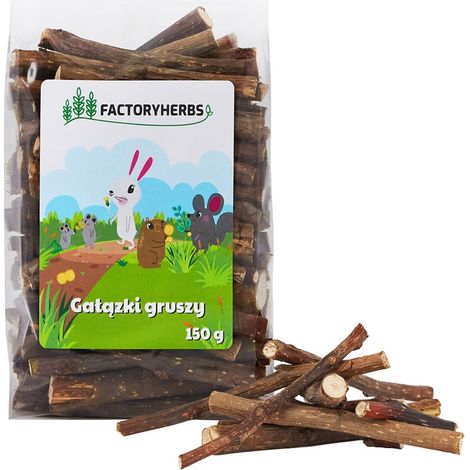 FACTORYHERBS Birnenzweige 150 g für Kaninchen und Nagetiere