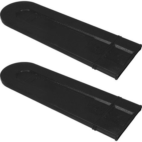 Lot de 2 Protège-Guides pour Tronçonneuse 14 Pouces en Plastique Résistant Noir Protection pour Barre et Chaîne Accessoire pour Outils Électriques d'Extérieur Étui de (1/5)