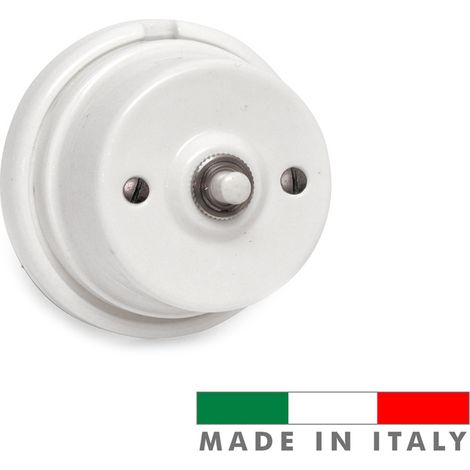 Pulsante Campanello in Porcellana Serie Vintage 10A 250V