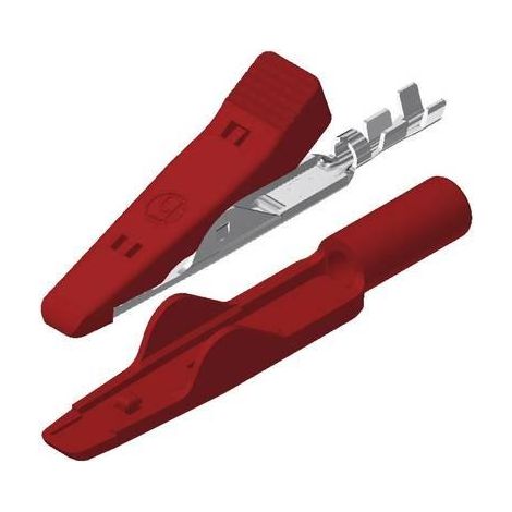SKS Hirschmann 930318101 pinza cocodrilo miniatura roja 41,5 mm