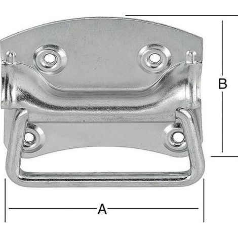 Manico della scatola 135x105mm galv. (Di 10)