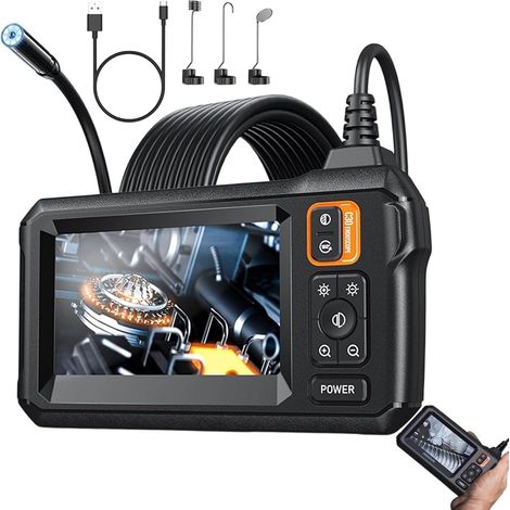 Caméra Endoscope,Écran De 10.9 Cm Étanche,Caméra d'inspection pour canalisations - pour espaces restreints réparation électroménager contrôle Moteur plombiers mécanique (1/5)