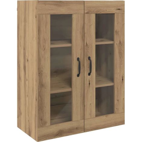 Armario de almacenamiento moderno y funcional para montaje en pared 69 x 34 x 90 cm madera de ingeniería marrón 020052474 (1/5)