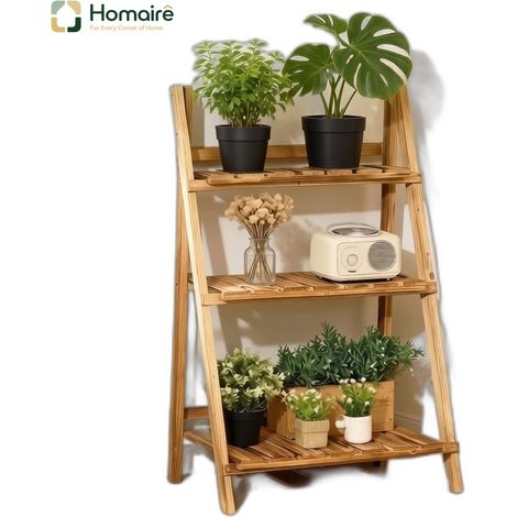 Braunes Bücherregal aus Holz mit Regalen 60 x 37 x 93 cm HOMAIRE (1/5)