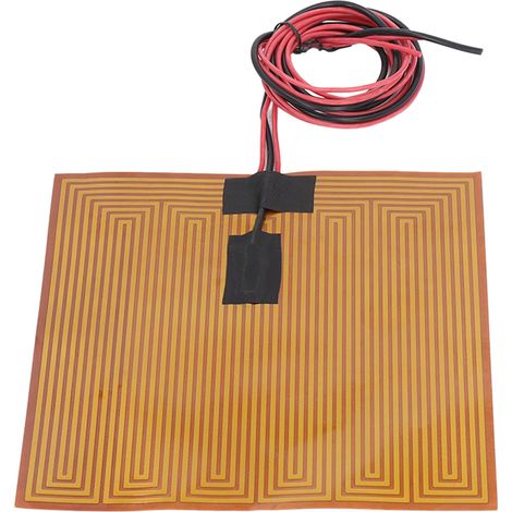 Film chauffant PI flexible 150°C 20x20cm, plaque adhésive pour imprimante 3D, 24V CC 150W (1/5)