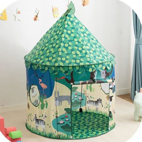 Tipi Enfant avec lumière Tapis & fixateur,Cabane Tente tipi Enfant,Grande Tente Pliante pour Bebe,Maison Petit garçon Fille (Gris) (1/4)