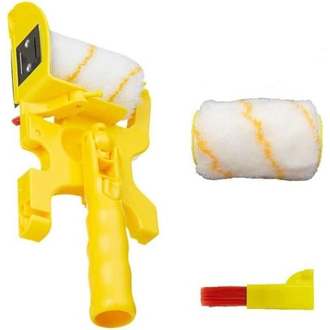 royaluxe -Brosse à Rouleau De Coupe-Bordures à Coupe Nette, Coupe-Bordures avec 1 Paquet De Rouleaux De Rechange, 1 Paquet De Brosses pour Plafonds Muraux 5 pièces (1/5)