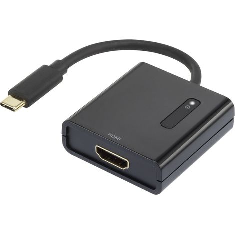 Renkforce RF-4472892 USB / HDMI Adaptateur [1x USB-C® mâle - 1x HDMI femelle] noir contacts dorés 15 (1/3)